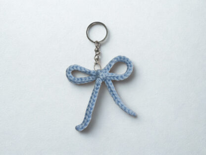 Blue bow keychain