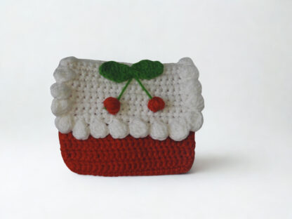 Mini card pouch with a Cherry on top flap